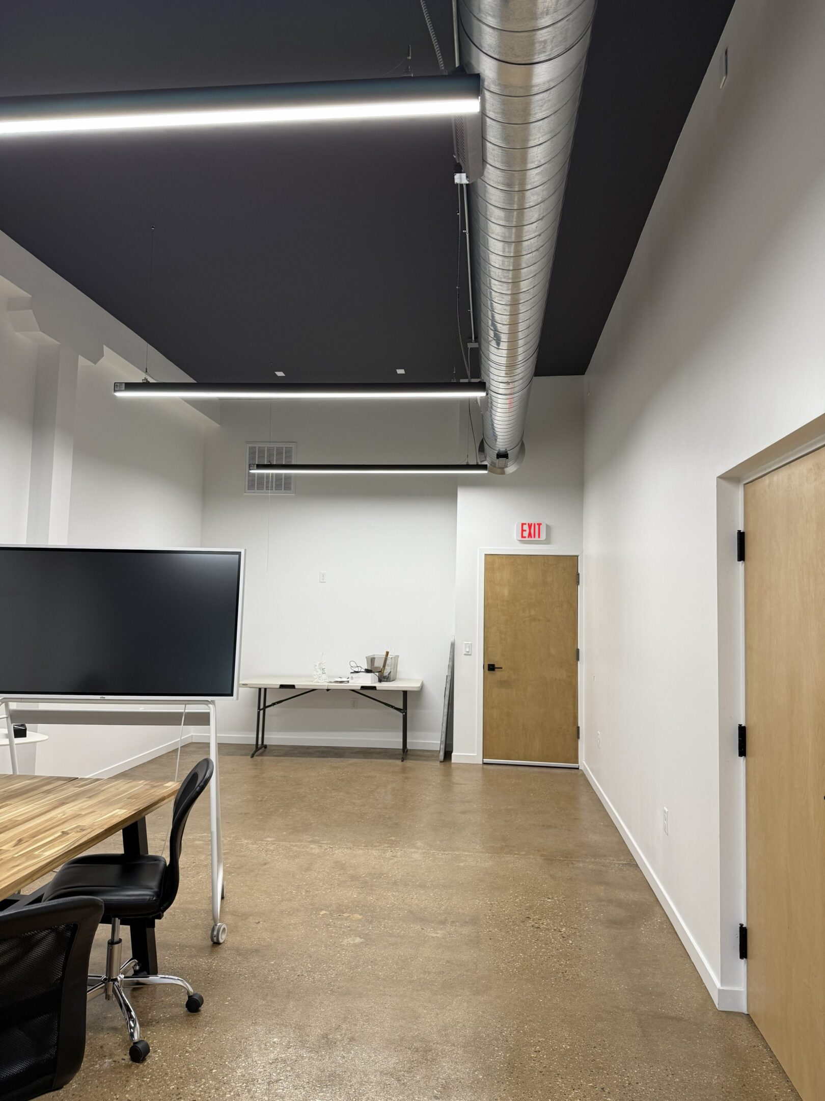 Modern office with industrial design elements